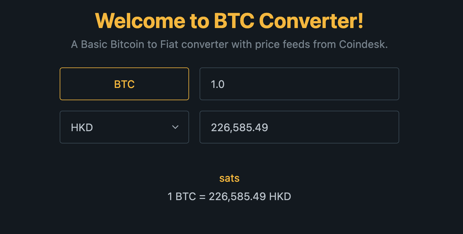 BTC Converter