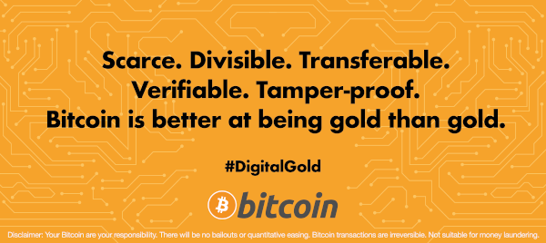Scarce. Divisible. Transferable. Verifiable. Tamper-proof. Bitcoin is better at being gold than gold.